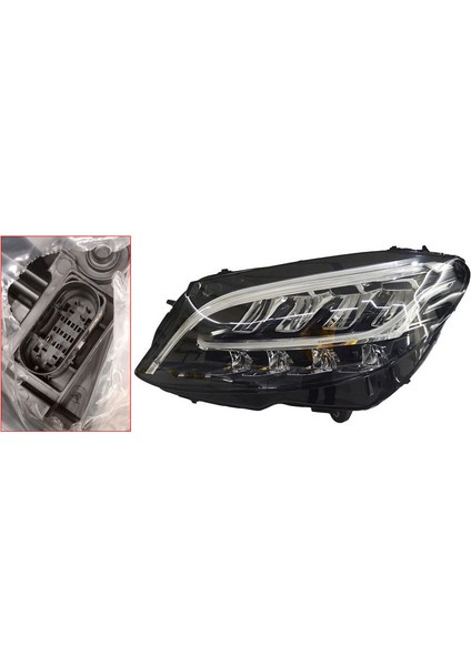 Mercedes W205 2019- Ön Far LED Sol (6 Pin)