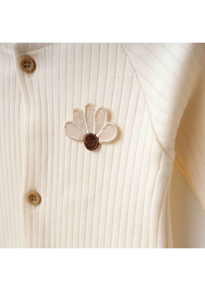 Papatya Nakışlı Organik Patikli Tulum & Bere modelleri