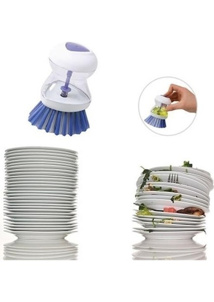 ® Deterjan Hazneli Kolay Bulaşık Yıkama Fırçası Bulaşık Sünger fırsatları