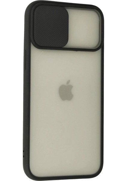 Iphone 12 Pro Max Kılıf Palm Buzlu Kamera Sürgülü Silikon - Siyah modelleri