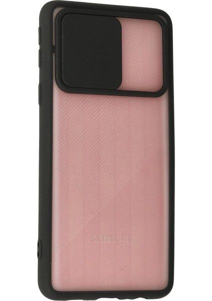 Samsung Galaxy A01 Core Kılıf Palm Buzlu Kamera Sürgülü Silikon - Siyah modelleri