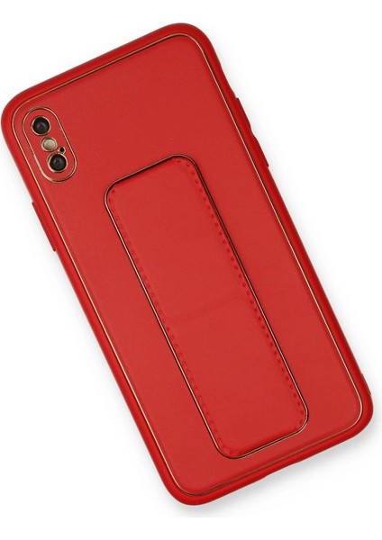 Iphone Xs Max Kılıf Coco Deri Standlı Kapak - Kırmızı fiyatları