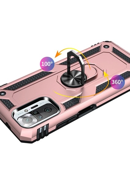 Xiaomi Redmi Note 10 Pro Kılıf Sofya Yüzüklü Silikon Kapak - Rose fırsatları