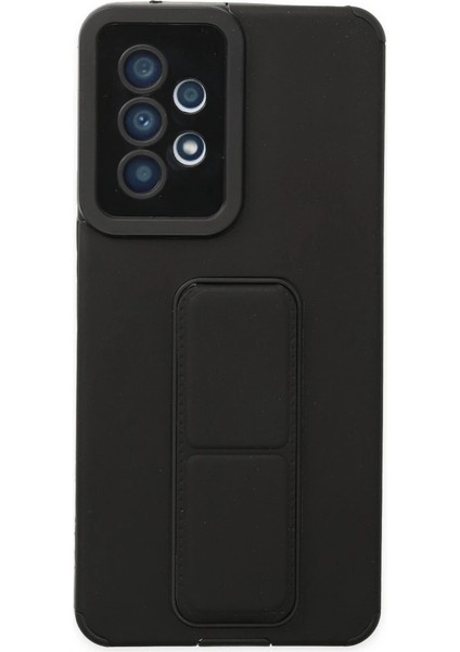 Samsung Galaxy A53 5g Kılıf Mega Standlı Silikon - Siyah