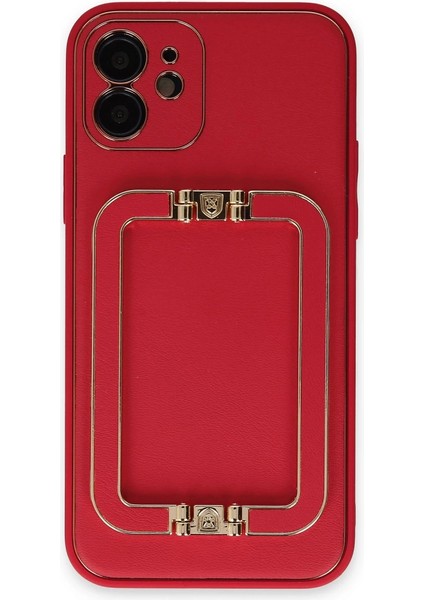 Iphone 12 Kılıf Coco Elit Kapak - Kırmızı