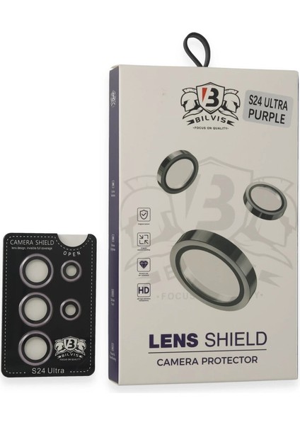 Newface Samsung Galaxy S24 Ultra Bilvis Titan Kamera Lens - Derin Mor