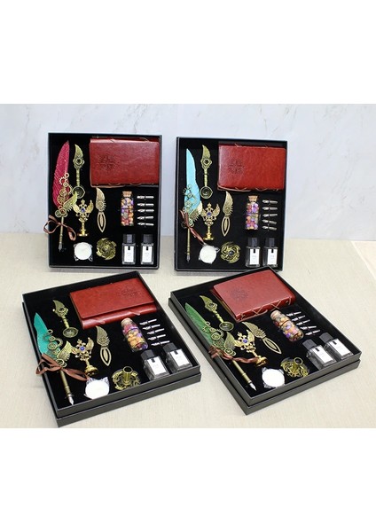 Buğz Deri Defterli Divit Hokka ve Mühür Seti Model 1