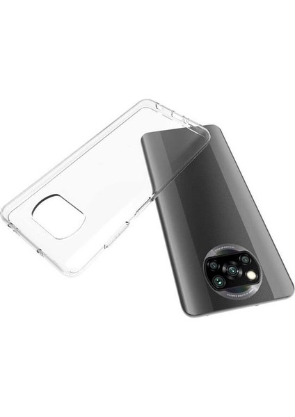 Xiaomi Poco X3/x3 Pro ile Uyumlu Kılıf Şeffaf Kamera Korumalı Esnek Silikon Telefon Kılıfı Kapak