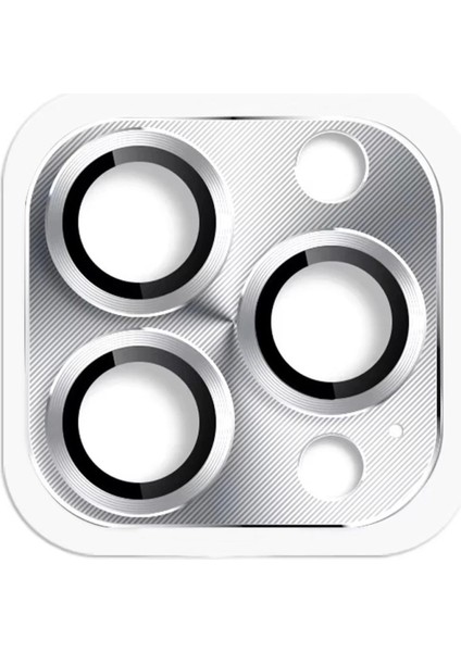 Iphone 16 Pro Max Pers Alüminyum Kamera Lens - Gümüş