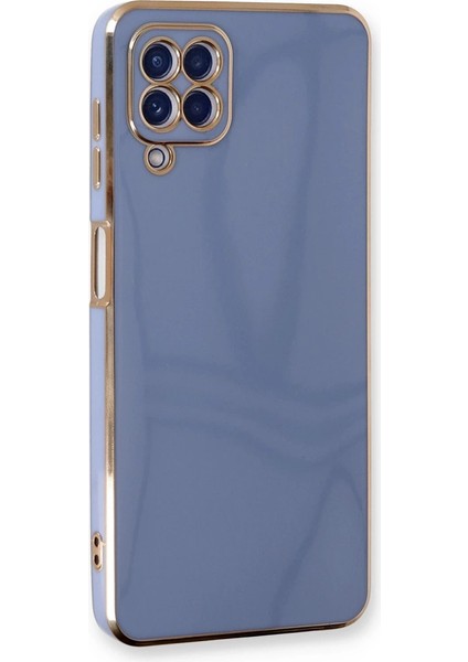 Samsung Galaxy A22 Kılıf Volet Silikon - Mavi