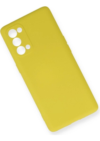 Oppo Reno 5 Pro Kılıf Nano Içi Kadife Silikon - Sarı modelleri