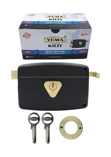 Yuma YM-600 Kilit Yuma Tirajlı Kilit Oval Karşılıksız Siyah fiyatları