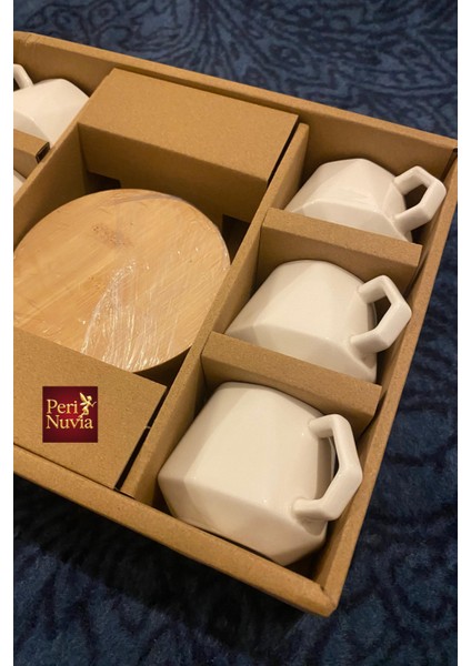 Modern Bambu Altlıklı 6’lı Porselen Fincan Takımı indirimleri