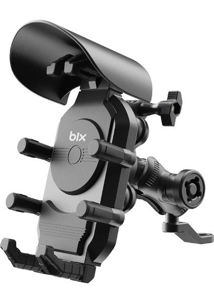 Ayna Bağlantılı Güneş ve Yağmur Korumalı 360° Derece Ayarlanabilir Motosiklet Telefon Tutucu fiyatları