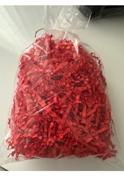 Zigzag Kırpık Kağıt kırmızı hediye kutu içi süsleme modelleri