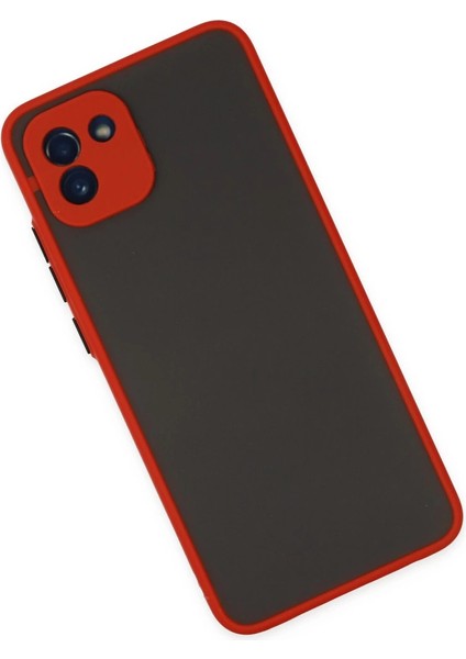 Samsung Galaxy A03 Kılıf Montreal Silikon Kapak - Kırmızı modelleri