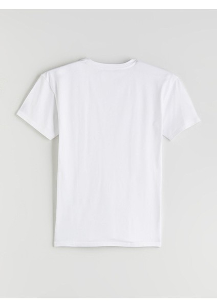 Bisiklet Yaka Kısa Kollu Erkek Pijama Üst