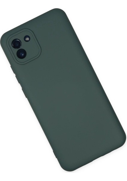 Samsung Galaxy A03 Kılıf Nano Içi Kadife Silikon - Koyu Yeşil modelleri