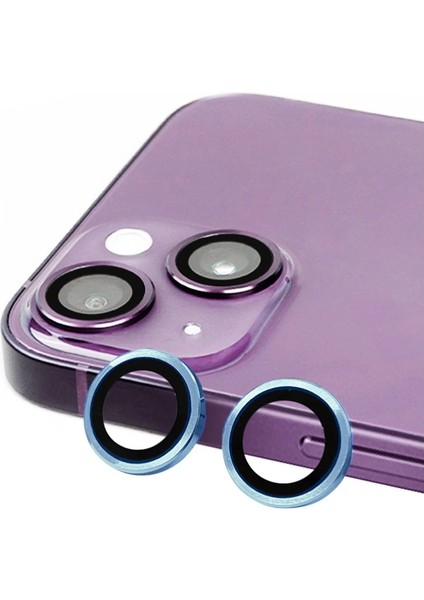 Iphone 15 Raze Metal Kamera Lens - Mavi