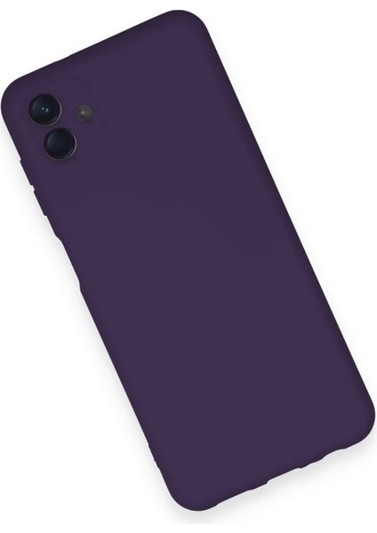 Samsung Galaxy A04 Kılıf Nano Içi Kadife Silikon - Mor modelleri