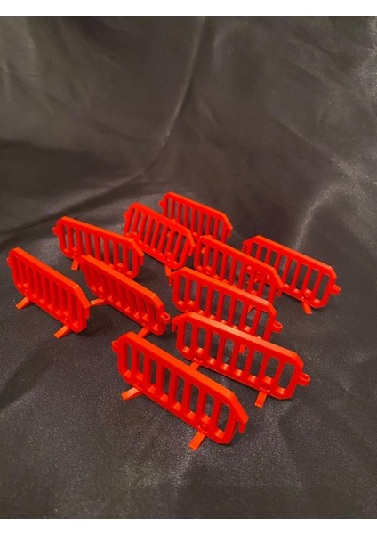 Kırmızı Oyuncak Trafik Bariyeri 10’lu Set – Mini Yol Güvenlik Bariyeri fiyatları