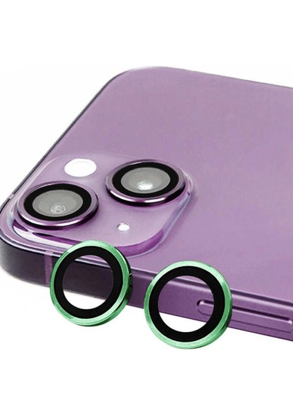 Iphone 15 Raze Metal Kamera Lens - Yeşil