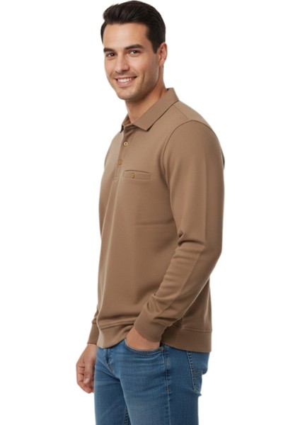 Erkek Gömlek Yaka Petek Doku Cepli Regular Fit Sweatshirt BGL-ST04956 fiyatları