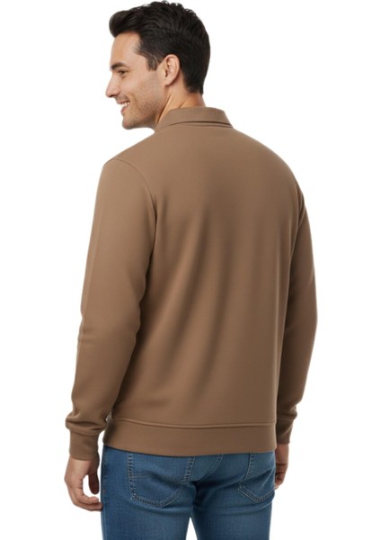 Erkek Gömlek Yaka Petek Doku Cepli Regular Fit Sweatshirt BGL-ST04956 modelleri