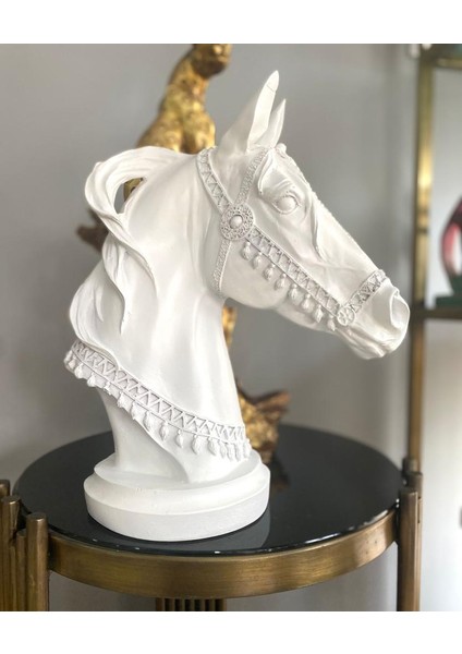 Dekoratif At Kafası Büst Büyük Boy Heykeli