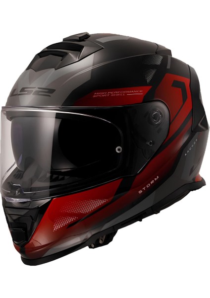 Storm 2 Kronos Kırmızı-Gri Kask