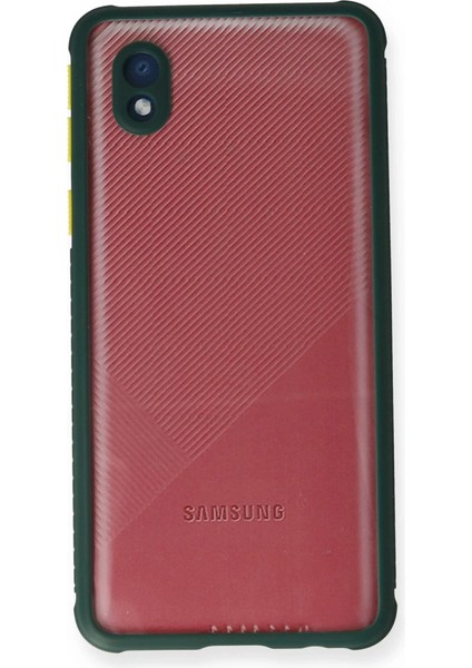Samsung Galaxy A01 Core Kılıf Miami Şeffaf Silikon - Koyu Yeşil fiyatları