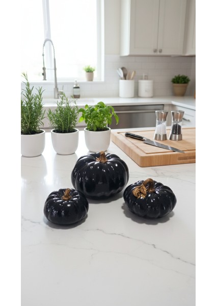 Balkabağı 3'lü Set,biblo, Ev Dekorasyon, Obje, Bohem, Tasarım, Sunum,