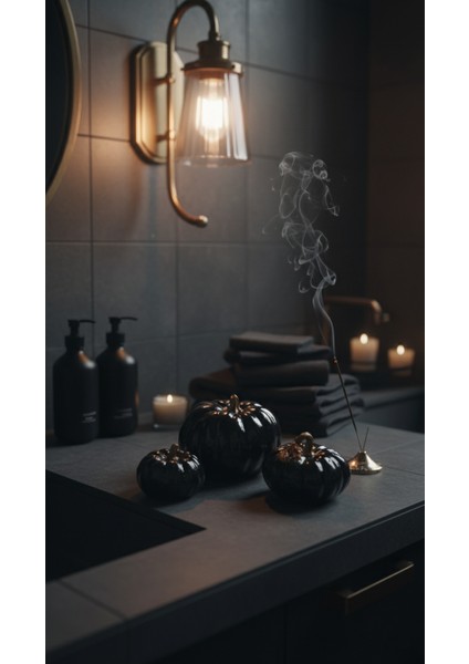 Balkabağı 3'lü Set,biblo, Ev Dekorasyon, Obje, Bohem, Tasarım, Sunum, modelleri