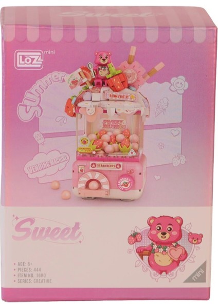 Buğz LZ1680 Loz Sevimli Gashapon Makineleri Pembe Block Oyuncak 428 Parça fiyatları