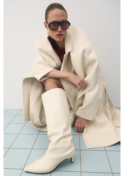 Topuklu Çizme Vanilla