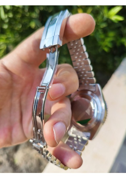 Gmt Master Pepsi Model Jubile Kordon Kırmızı Mavi Renk 904L Çelik, Vidalı Tepe 5ATM Su Geçirmez Erkek Saat fırsatları