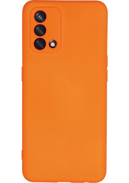 Oppo A74 4g Kılıf Nano Içi Kadife Silikon - Turuncu