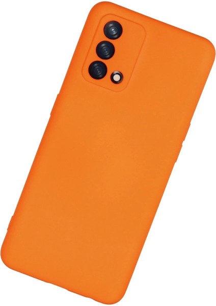 Oppo A74 4g Kılıf Nano Içi Kadife Silikon - Turuncu modelleri