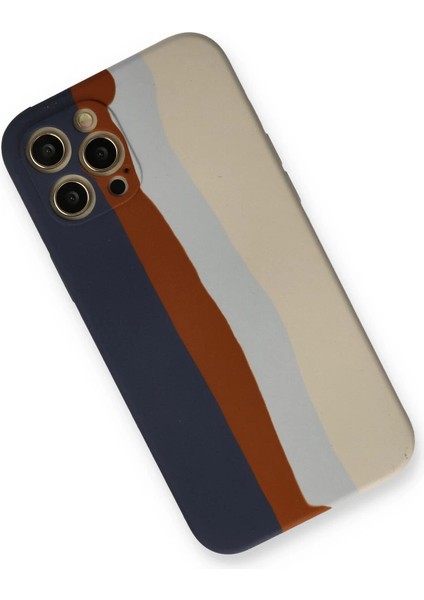 Iphone 12 Pro Max Kılıf Ebruli Lansman Silikon - Lacivert-Krem fiyatları