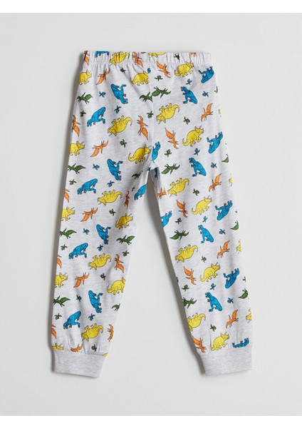 Artı Yeni Sezon Bisiklet Yaka Baskılı Erkek Çocuk Pijama Takımı