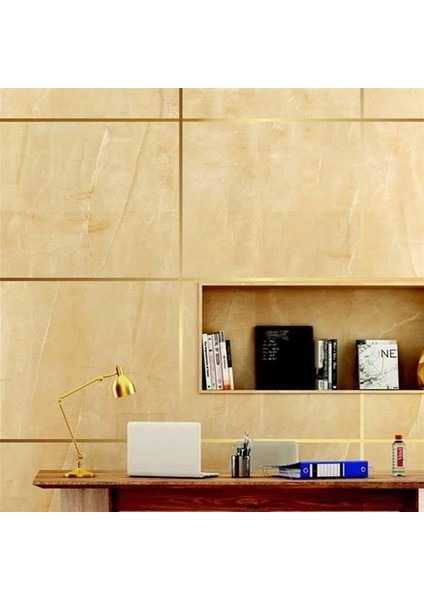 Buğz 50 Metre Fayans Arası Şerit Dekoratif Yapışkan Renkli Dekor Su Geçirmez Sızdırmaz Altın Bant modelleri