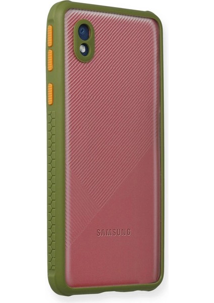 Samsung Galaxy A01 Core Kılıf Miami Şeffaf Silikon - Yeşil