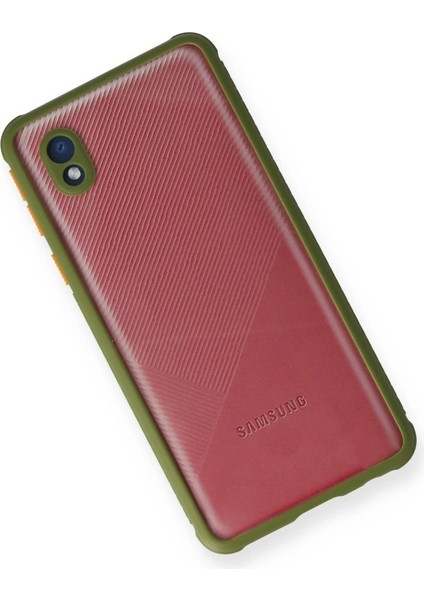 Samsung Galaxy A01 Core Kılıf Miami Şeffaf Silikon - Yeşil modelleri