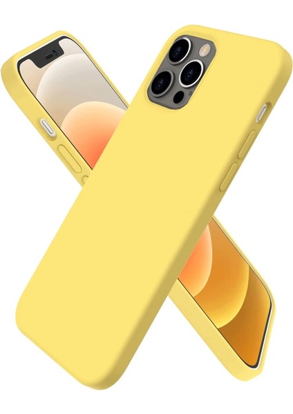 Iphone 12 Pro Kılıf First Silikon - Sarı