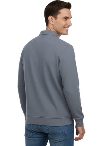 Erkek Gömlek Yaka Petek Doku Cepli Regular Fit Sweatshirt BGL-ST04956 fırsatları