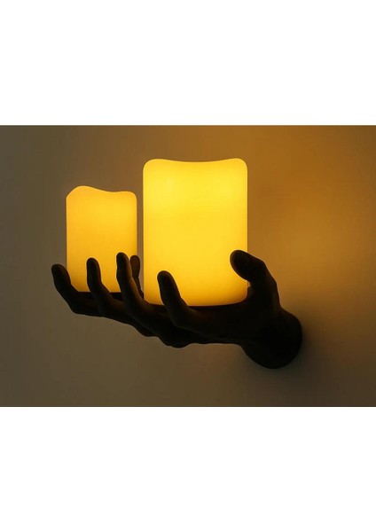 Gotik El Aplik – Korku Temalı Duvar Mumluğu, Mumsuz Gönderim, Şık ve Dekoratif Tasarım