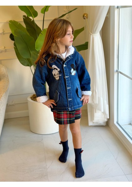 Kız Çocuk Peluş Astarlı Kot Mont fiyatları