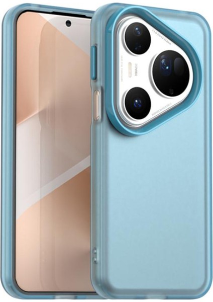 Huawei Pura 80 Ultra Uyumlu Kılıf Sararmaz Leke Tutmaz Buzlu Mat Renkli Soft Transparan Silikon Kapak