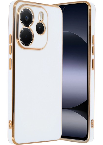 Xiaomi Redmi Note 14 4g Kılıf Volet Silikon - Beyaz