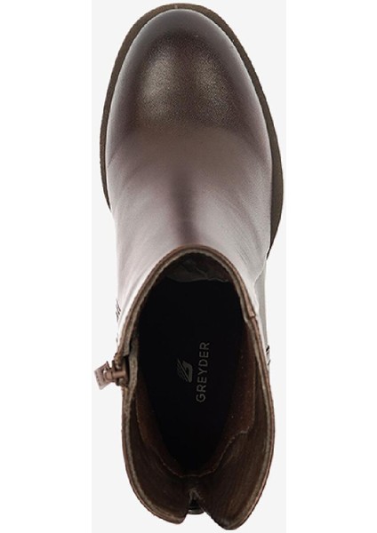 Kadın Kahverengi Hakiki Deri Topuklu Bot 4K2DB34140